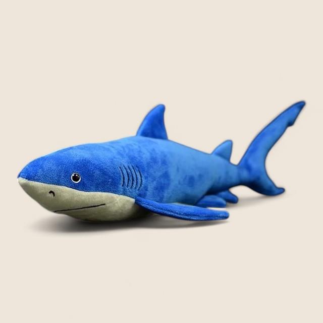 青いサメのふわふわぬいぐるみ