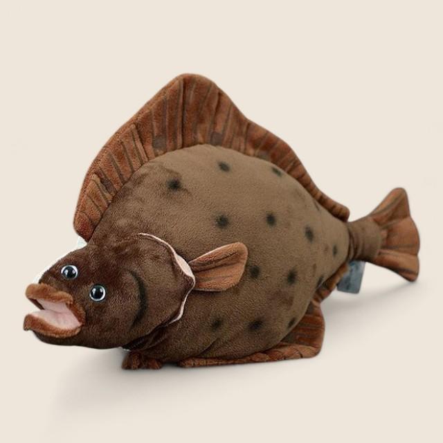 ヒラメ平たい魚柔らかいぬいぐるみ