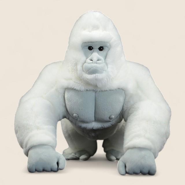 アルビノホワイトゴリラアペフト素 plushぬいぐるみ