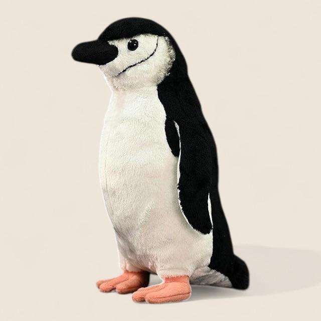 チンストラップペンギンのやわらかいぬいぐるみ