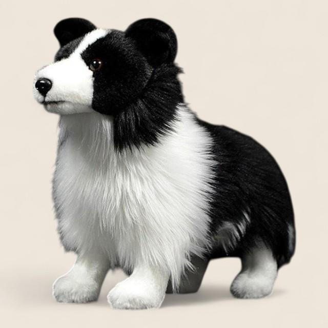 ボーダーコリー犬のソフトふわふわぬいぐるみ
