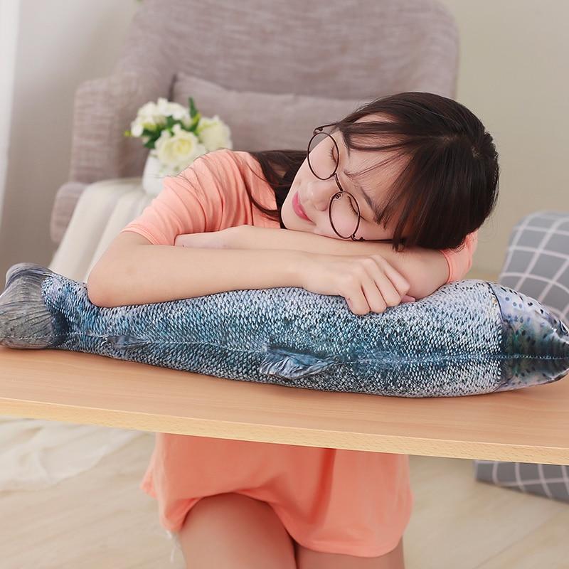 サーモンフィッシュやわらかぬいぐるみ枕おもちゃ